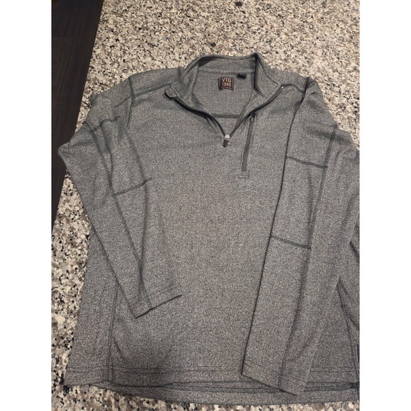VTG 1946 Other - VTG 1946 Mens Quarter Zip‎ Pullover Heather Grey Mock Neck Sweater Large